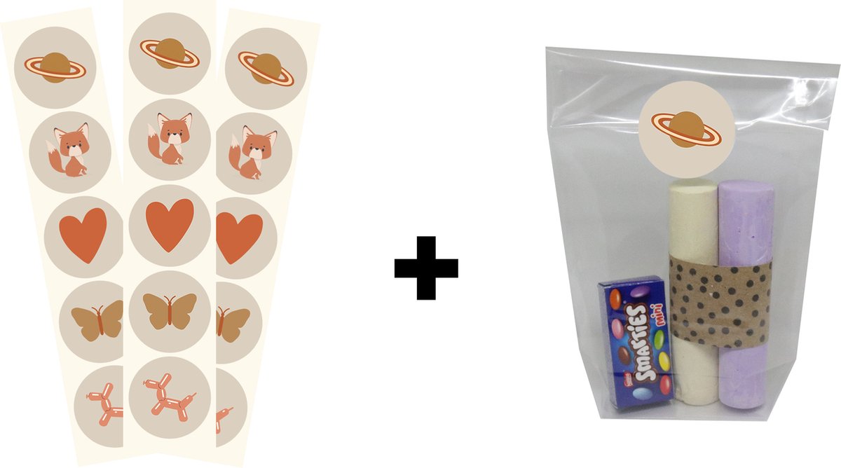 30 Uitdeelzakjes + vrolijke stickers | Start Pack | uitdeelcadeaus